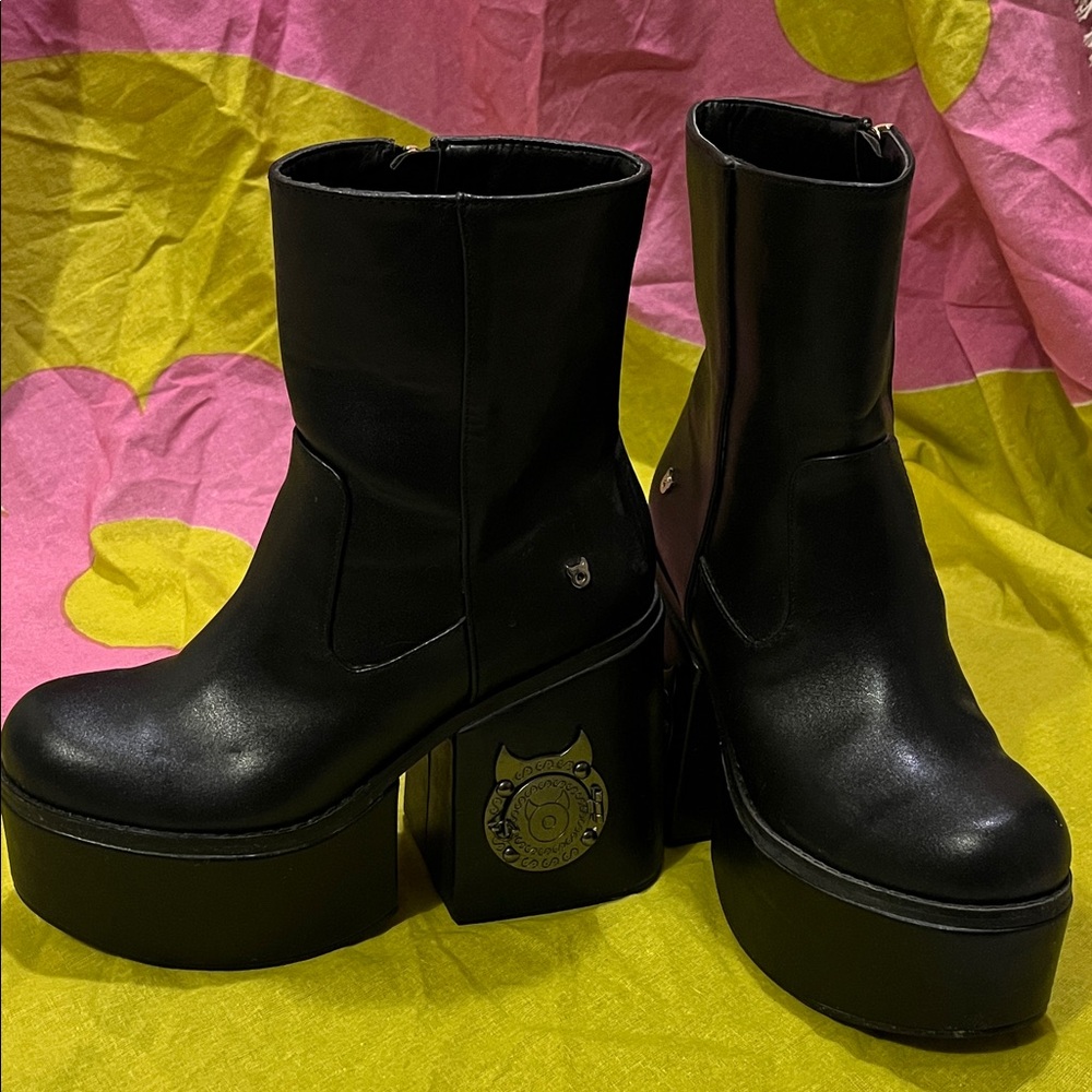 Black Platform Ankle Boots
